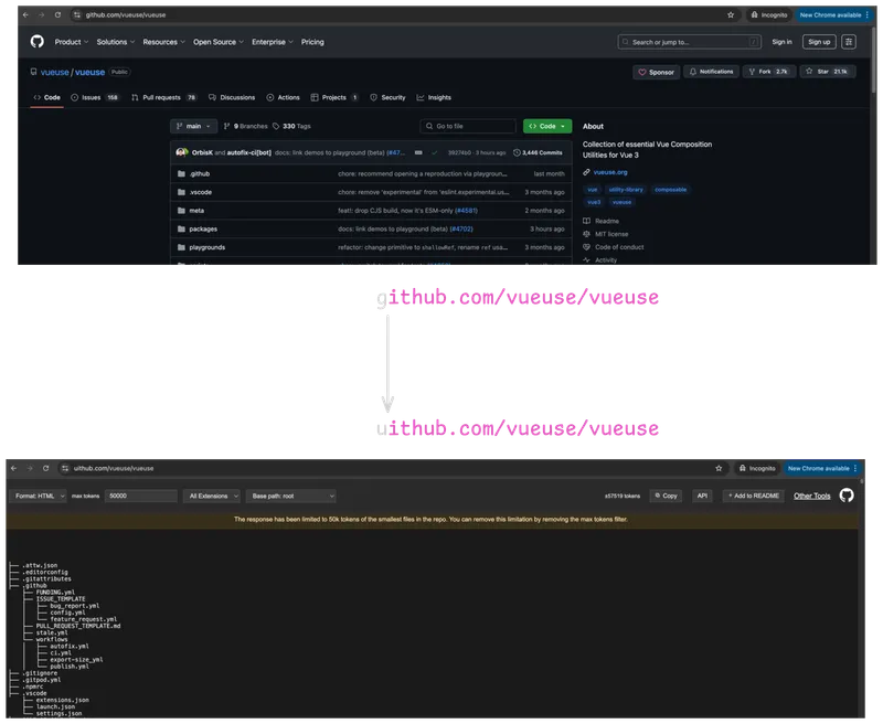 Get all tokens out of a repo