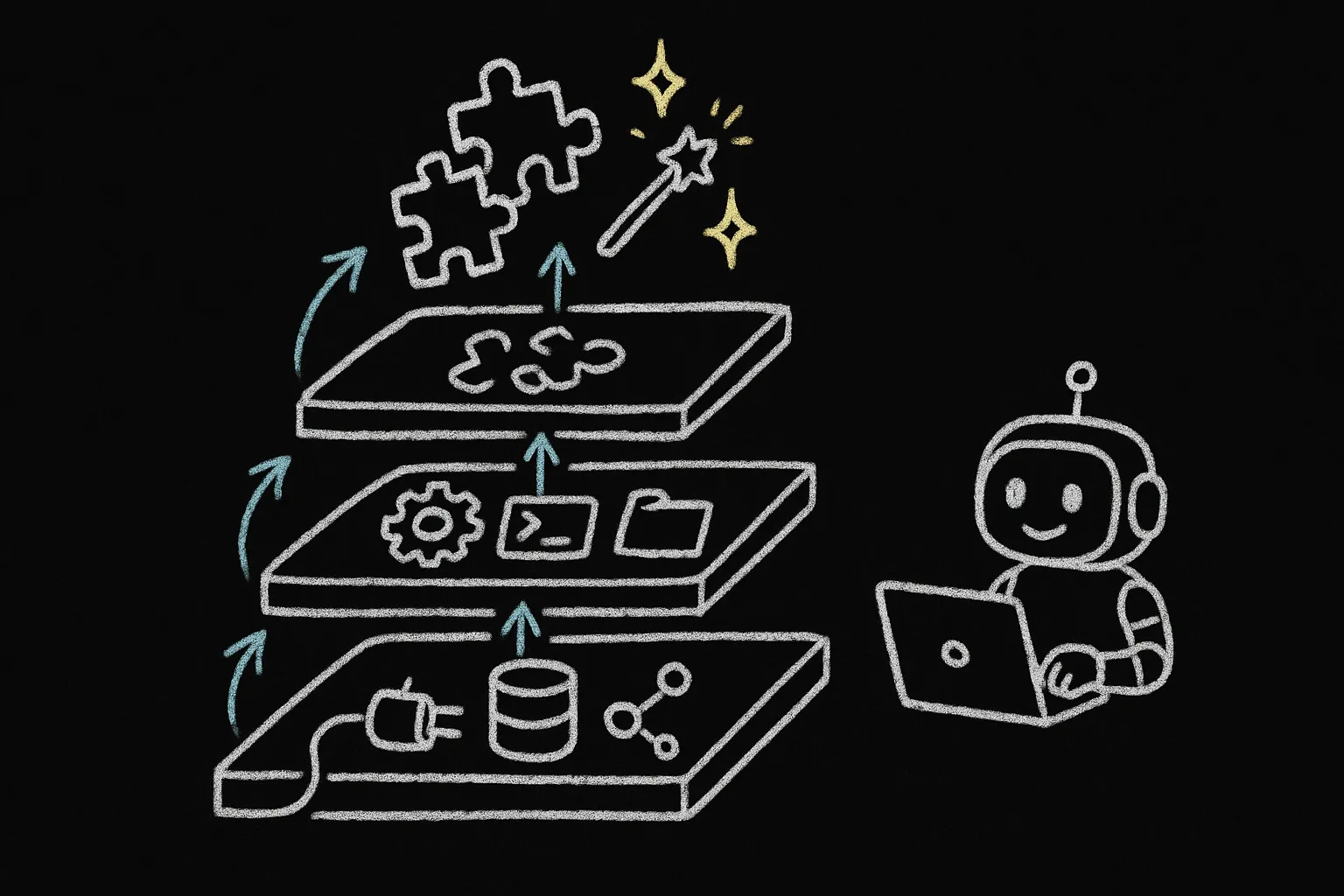 Robot Claude Senpai with a knowing expression