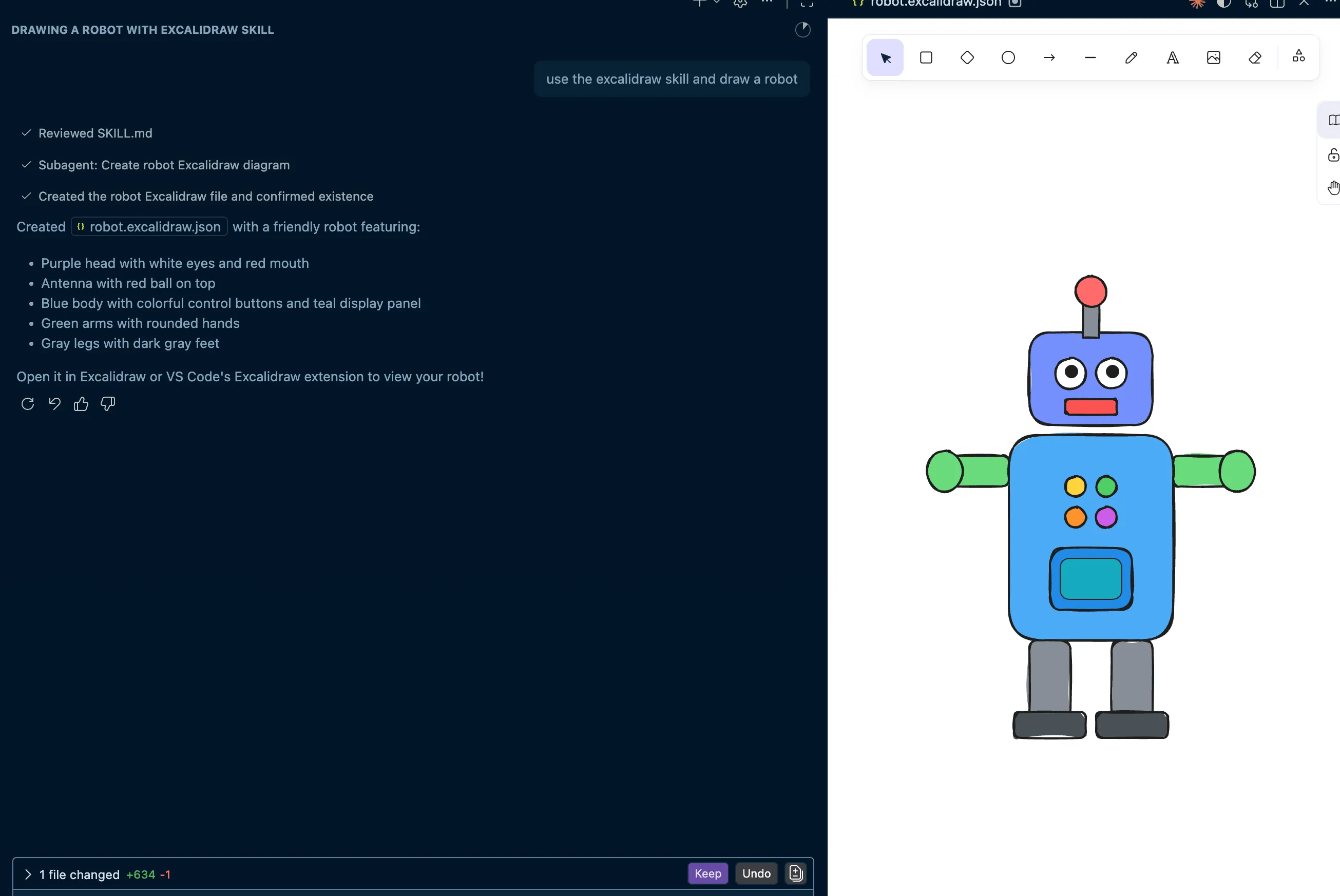 Robot working on laptop