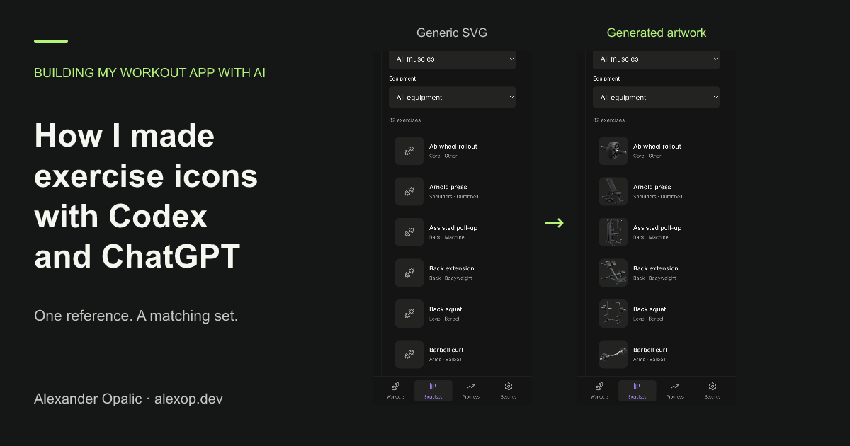 How I made exercise icons with Codex and ChatGPT