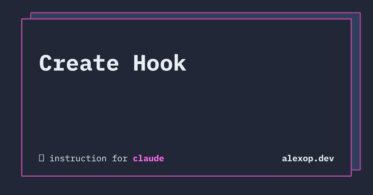 Create Hook | alexop.dev